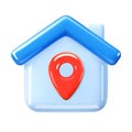 3d home icon. Royalty Free Stock Photo