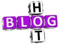3D Hot Blog Crossword Royalty Free Stock Photo