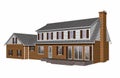 3D House illustration on a white background