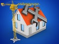 3d house red roof Royalty Free Stock Photo