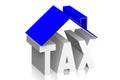 3D house tax concept Royalty Free Stock Photo