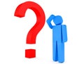 3d human character questions Royalty Free Stock Photo