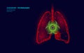 3D human lungs medicine toxicity research concept. Respiratory virus infection cancer danger analysis. Therapy of