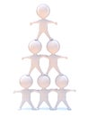 3d Human pyramid