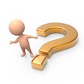 3d Human question Royalty Free Stock Photo