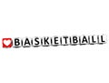 3D I Love Basketball Game Button Block text on white background Royalty Free Stock Photo