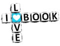 3D I Love Book Crossword Block text Royalty Free Stock Photo