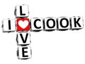 3D I Love Cook Crossword Block text