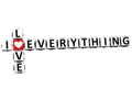 3D I Love Everything Crossword Royalty Free Stock Photo