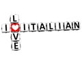 3D I Love Italian Crossword Royalty Free Stock Photo