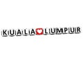 3D I Love Kuala Lumpur Crossword Block text on white background