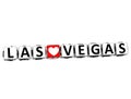 3D I Love Las Vegas Crossword Block text on white background