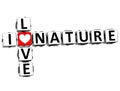 3D I Love Nature Crossword Royalty Free Stock Photo