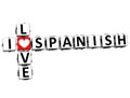 3D I Love Spanish Crossword Royalty Free Stock Photo