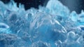 3d ice crystal landscape. Cold frozen ice mountain. Iceberg broken pieces of ice. Generative AI. Illustration for banner, poster,