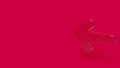 3D icon of arrow with red background Royalty Free Stock Photo