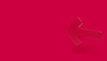 3D icon of arrow with red background Royalty Free Stock Photo