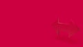 3D icon of arrow with red background Royalty Free Stock Photo