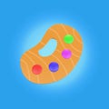 3d icon Art color palette drawing tool school theme