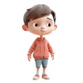 3D icon avatar people kawaii cartoon boy wearer of glasses a smiling man. Bright portrait of a teenage character isolated