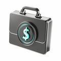 3D icon, Briefcase with Dollar Sign Icon Royalty Free Stock Photo
