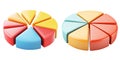 3D Icon of Colorful Chart Segments Representing Data Visualization for Presentation or Analysis Royalty Free Stock Photo