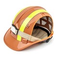 Construction helmet 3D illustration isolated on white background Royalty Free Stock Photo