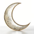 Crescent Moon 3D Icon Royalty Free Stock Photo