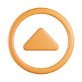 Circle Caret Up Arrow 3D Icon