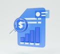 A 3d icon of financial analytics chart.