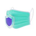 3d icon mask shield medical equipment