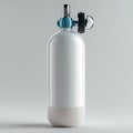 A 3D icon of a medical oxygen tank with a white background Royalty Free Stock Photo