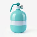 A 3D icon of a medical oxygen tank with a white background Royalty Free Stock Photo