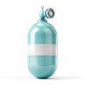 A 3D icon of a medical oxygen tank with a white background Royalty Free Stock Photo