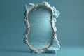 Beauty in cracked mirror reflection Royalty Free Stock Photo