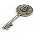 Bitcoin encryption key 3D icon