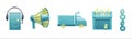 3D icon sale collection rendered isolated on the white background