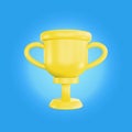 3d icon Trophy school theme Royalty Free Stock Photo