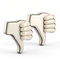 Double thumbs down 3D icon isolated on white background Royalty Free Stock Photo