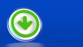 3d upload icon on Blue background Royalty Free Stock Photo
