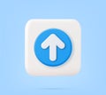 3d icon upload data to cloud Royalty Free Stock Photo