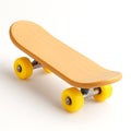 3d icon of a yellow skateboard isolated on white background Royalty Free Stock Photo