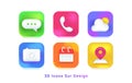 3d icons sur design symbols for mobile app