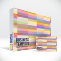 3D Identity box with abstract colorful lines cover Royalty Free Stock Photo