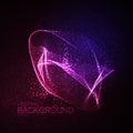 3D illuminated abstract shape of glowing particles