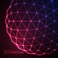 3D illuminated sphere of glowing particles