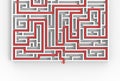 3d illusrated maze isolated on white background. 3D illustrating