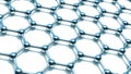 3d illusrtation of graphene molecules. Nanotechnology background illustration.