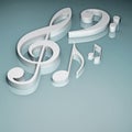 3d illustrated musical symbols