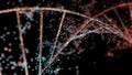 3D illustration Abstract Background With DNA Structure, Science Backdrop Royalty Free Stock Photo